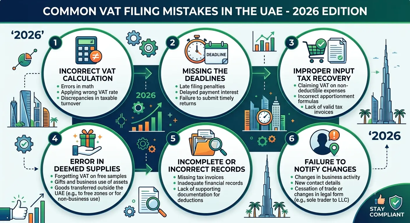 Common VAT filing mistakes UAE businesses should avoid in 2026